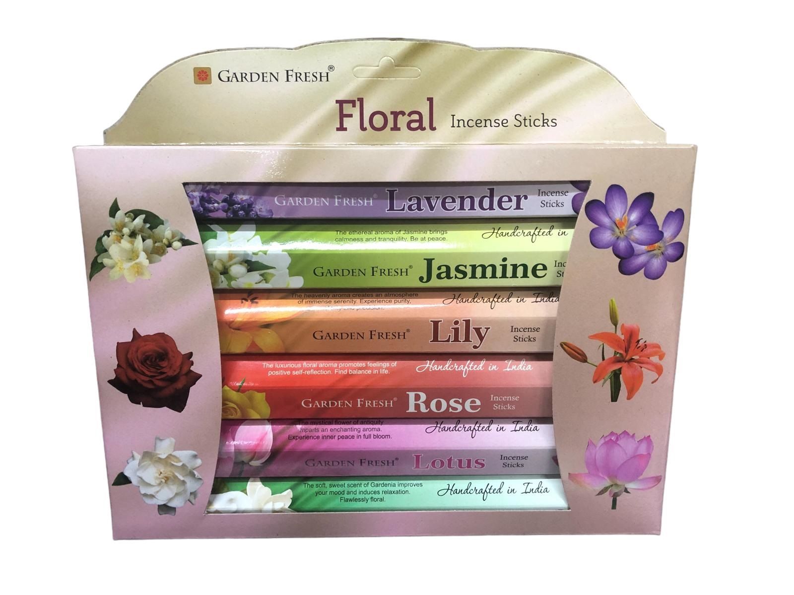 Garden Karışık Floral (Çiçek) Incense Sticks Çubuk Tütsü Seti (120 Adet)