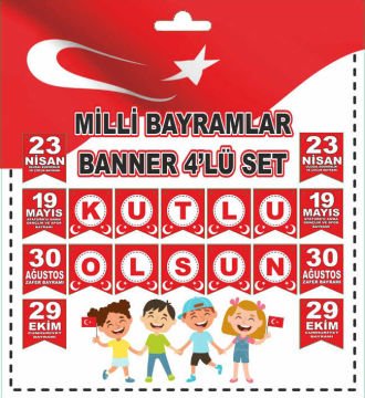 Milli Bayramlar Flama Bayrak Seti