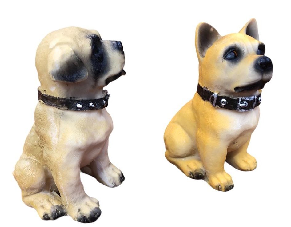 Dekoratif 2'li Polyester Köpek Biblosu