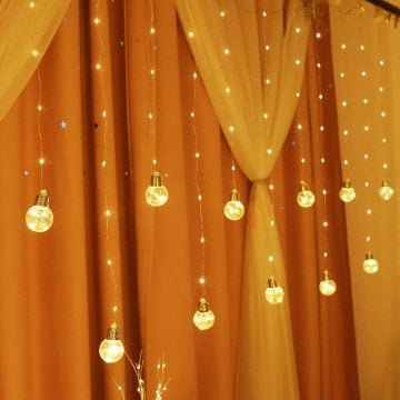 8 Fonksiyonlu Ampul Tasarım 108 led Perde (2.5 Mt)