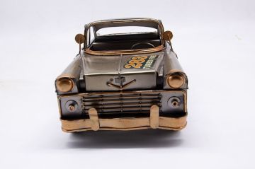 Dekoratif Nostaljik Eskitme Metal Gold Detaylı Araba