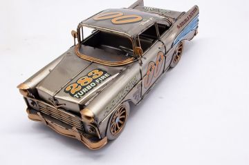 Dekoratif Nostaljik Eskitme Metal Gold Detaylı Araba