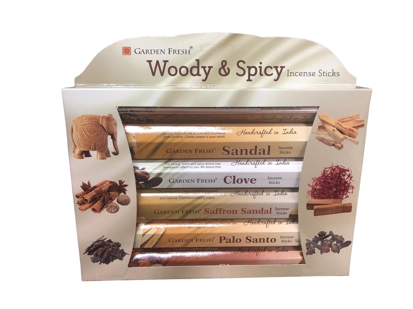 Garden Woody Spicy (Odunsu Baharatlı) Çubuk Tütsü Seti (120 Adet)