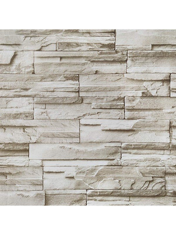 Taş Desenli Sarı Tuğla 3D Duvar Kaplama Kağıdı (3 Metre)