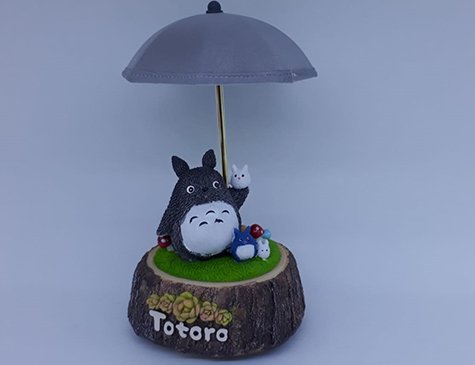 Şemsiye Altında Totoro Tasarımlı Biblo Müzikli Masa Lambası