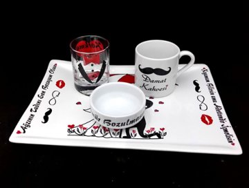Damat Kahvesi Porselen Fincanı Seti (4 Parça)