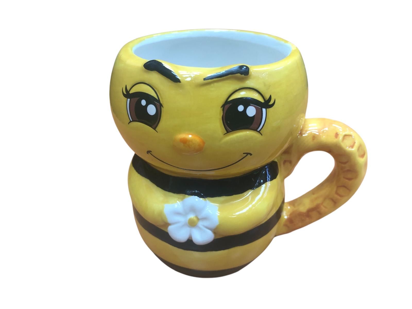 3D Arı Tasarımlı Seramik Kupa Bardak