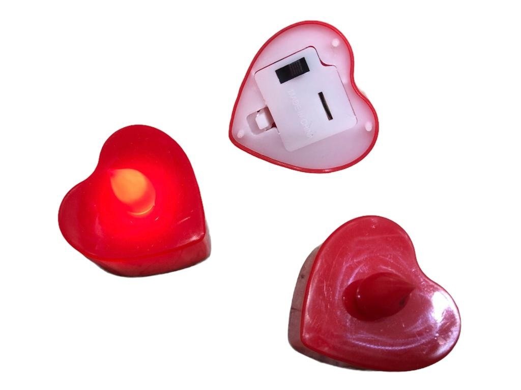 Kırmızı Kalp Led Işıklı Lamba (24 Adet)