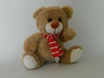 Sevgiliye Atkılı Peluş Ayıcık (20 cm 25 cm)