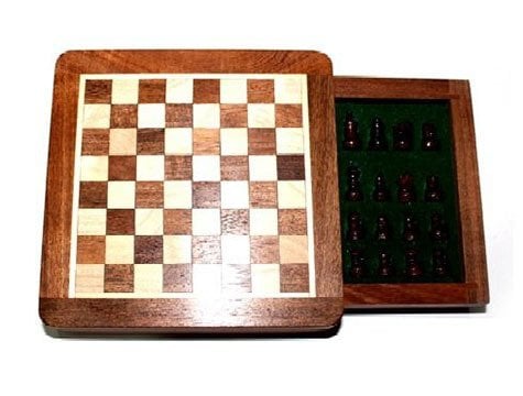 Ahşap Çekmeceli Manyetik Satranç Takımı