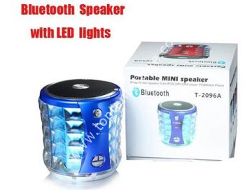 Portatif Bluetooth Speaker Kablosuz Renkli Işıklı Hoparlör