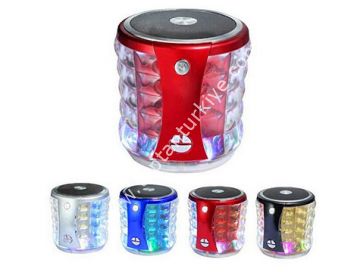 Portatif Bluetooth Speaker Kablosuz Renkli Işıklı Hoparlör