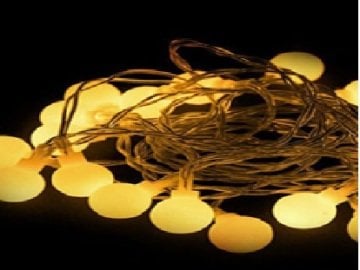 20'li Top Yılbaşı Çam Ağacı Dekorasyon Süsleme Işıkları (2.5 Mt)