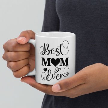 Best Mom Ever Temalı Anneler Gününe Özel Seramik Kupa Bardak