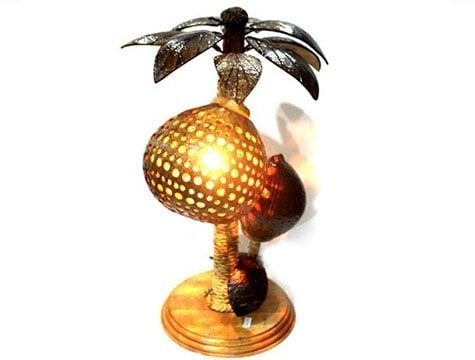 Coconut Tekli Palmiye Ağacı Abajur Masa Lambası