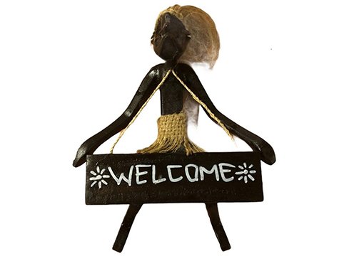 Ahşap Welcome Yazılı Duvar Askısı