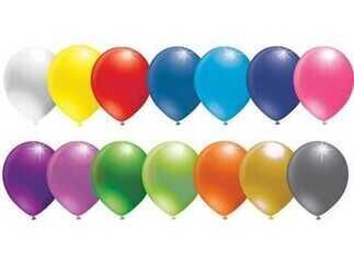Balon Düz Karışık Renkli (100 Adet)