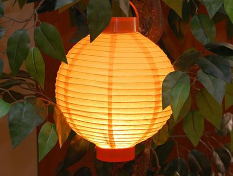 Kağıt Japon Feneri Lamba Pille Çalışan