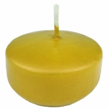 Suda Yüzen Tealight Mum Altın (9 Adet)