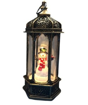 Dekoratif Işıklı Yılbaşı Kardan Adam Lamba