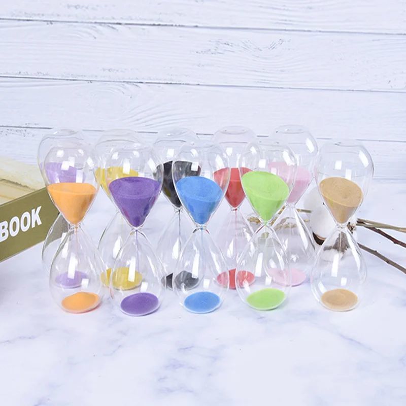 Dekoratif Şeffaf Cam Kum Saati (17 cm)