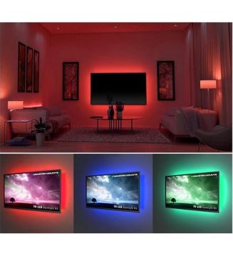 Kumandalı Televizyon Arkası Rgb Şerit LED Aydınlatma (1 Metre)