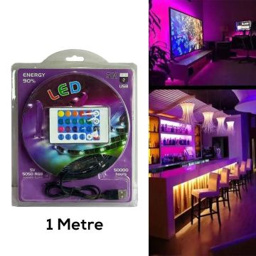 Kumandalı Televizyon Arkası Rgb Şerit LED Aydınlatma (1 Metre)