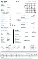45 kw 60 HP 1500 GAMAK IE3 Döküm Trifaze Motor