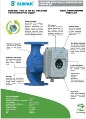 SUMAK SSP INV-40/15 Frekans Kontrollü Sirkülasyon Pompası