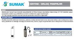 SUMAK SKLD12 G 12 Volt Sintine Dalgıç Pompası