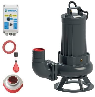 SUMAK SDTK 100/4 Döküm Gövdeli Trifaze Foseptik Dalgıç Pompası