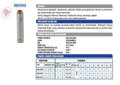 SUMAK 4SD1810 4'' Derin Kuyu Dalgıç Pompası