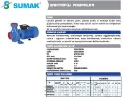 SUMAK SM220/3 Santrifüj Pompa