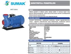 SUMAK SMT750/4 Trifaze Santrifüj Pompa