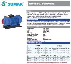 SUMAK SMT750/3 Trifaze Santrifüj Pompa