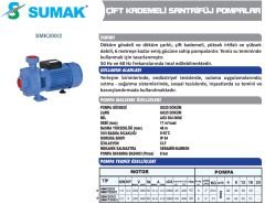 SUMAK SMK300/2 Kademeli Pompa