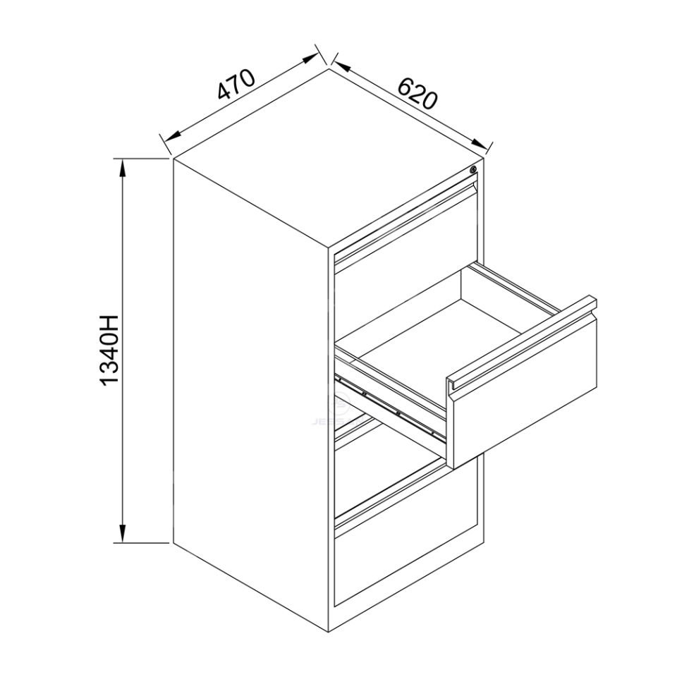 4 Çekmeceli Çelik Dosya Dolabı/TELESKOBİK RAYLI_EN İYİ FİYAT_12 AY TAKSİT