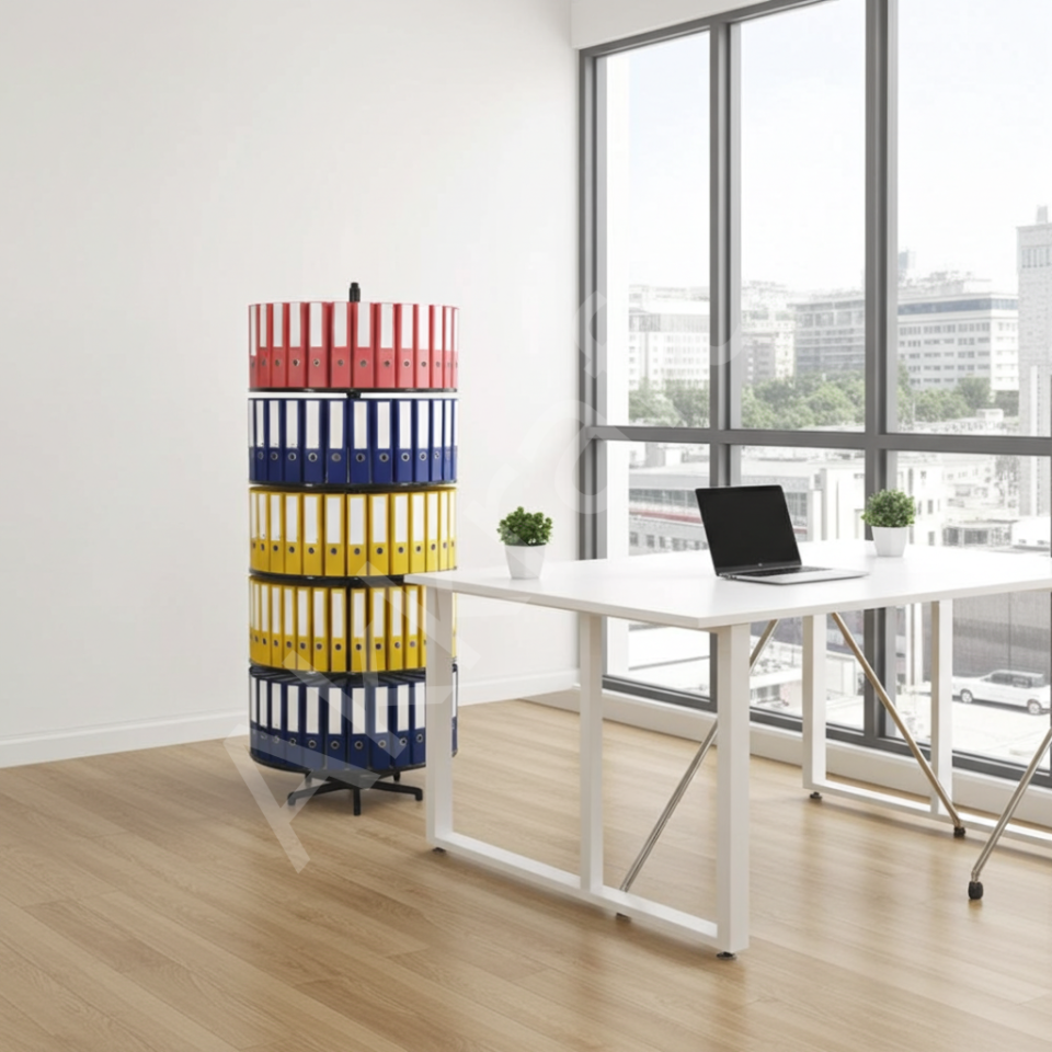 Akkraft 5 Katlı Döner Klasör Dolabı 70 cm