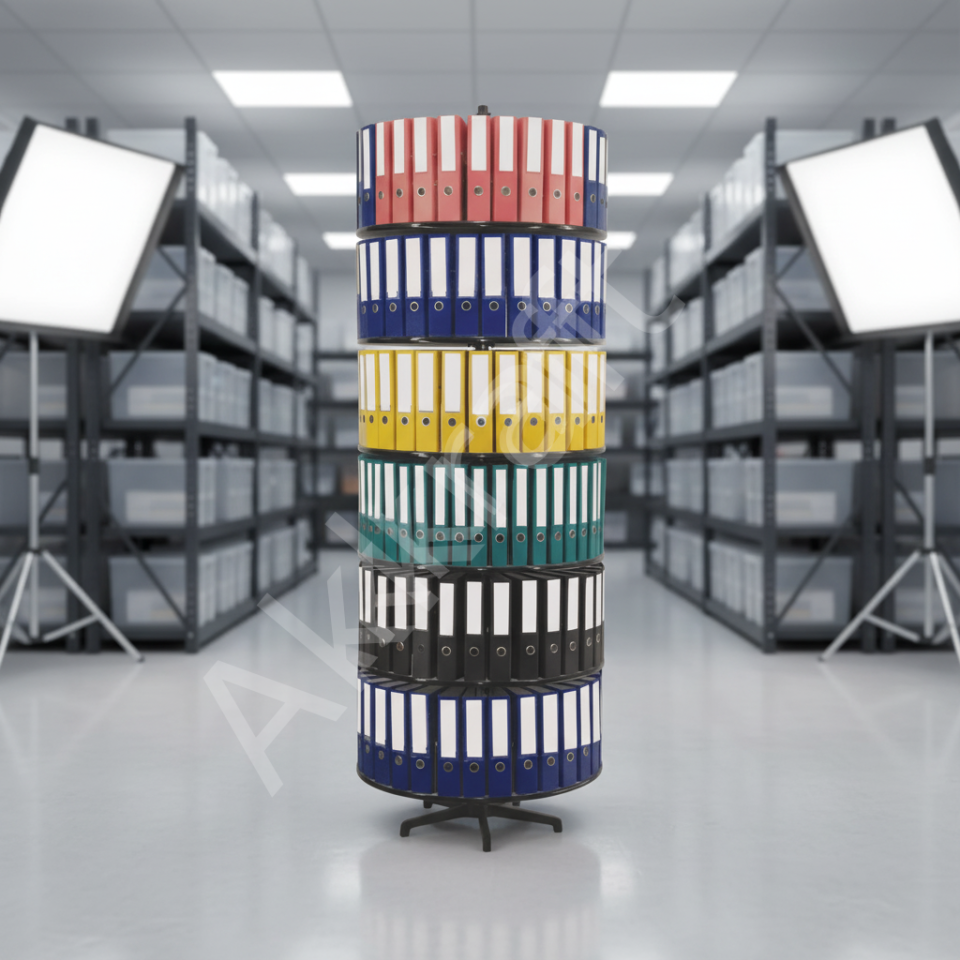 Akkraft 6 Katlı Döner Klasör Dolabı 85 cm