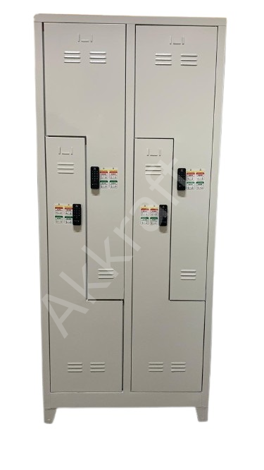 Dört Kapılı Z Soyunma Dolabı/Şifreli