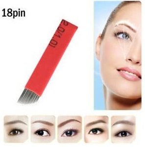 5 ADET 18 PİN KALICI MAKYAJ MICROBLADING İĞNELERİ