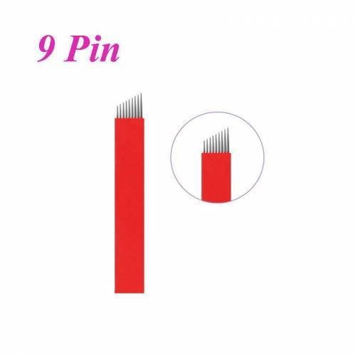 1 ADET 9 PİN KALICI MAKYAJ MICROBLADING İĞNELERİ