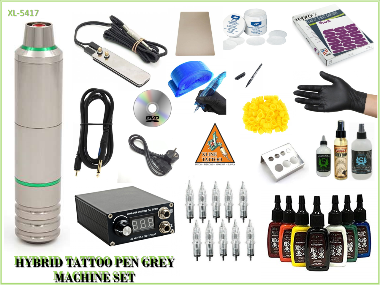XL-5417 HYBRID ÇANTALI TATTOO PEN DÖVME MAKİNASI SETİ
