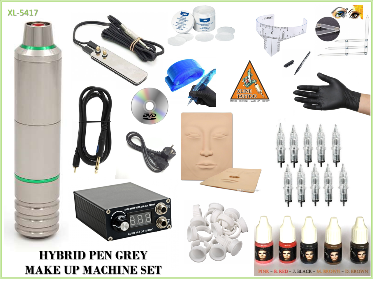 XL-5417 HYBRID PEN KALICI ÇANTALI MAKYAJ MAKİNASI SETİ