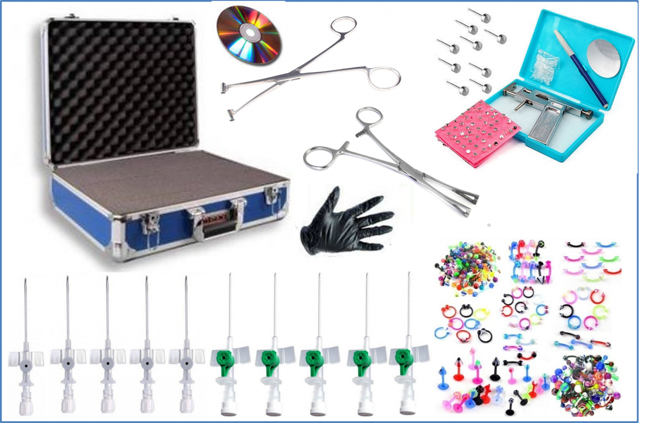 PROFESYONEL PİERCİNG SET
