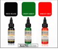 3 Adet 1 Oz Xlinetattoo Dövme Boyası Seti - 3 x 30ml Dövme Mürekkebi + HEDİYELİ