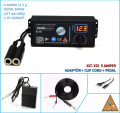 XLT-155 5 AMPER ÇİFT JAKLI DİJİTAL EKRANLI TATTOO DÖVME MAKİNASI ADAPTÖRÜ + CLIP CORD + PEDAL