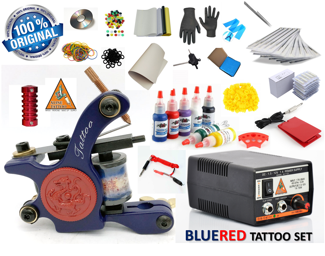 XL-549 BLURED TATTOO DÖVME MAKİNASI SETİ PROFESYONEL