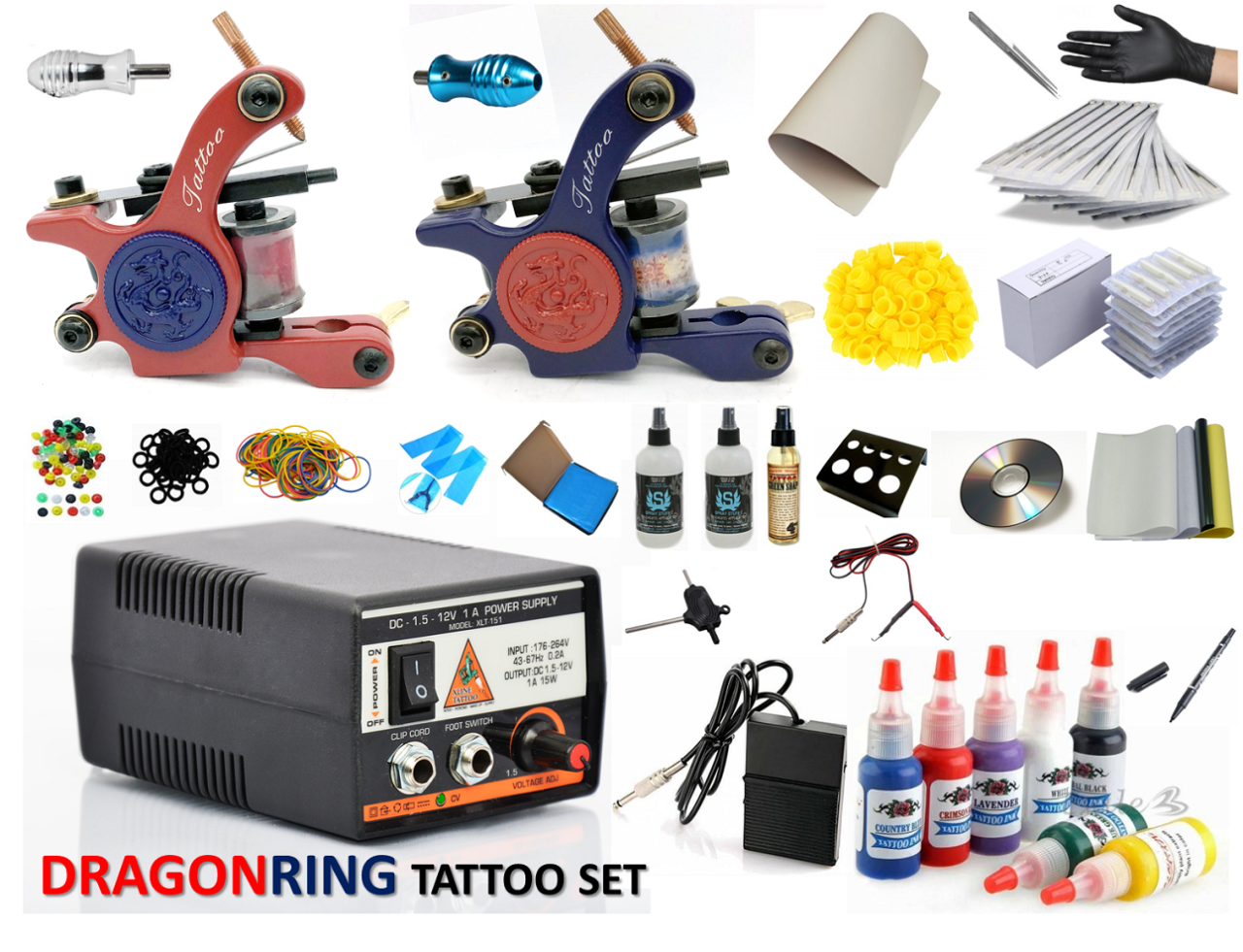 XLT-679 DRAGON RING ÇİFT MAKİNALI AMERİKAN DÖVME MAKİNASI FULL SET