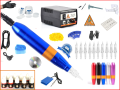 XL-301C HYBRID ÇANTALI  BLUE TATTOO PEN - KALICI MAKYAJ MAKİNASI SETİ - SWISS MOTOR